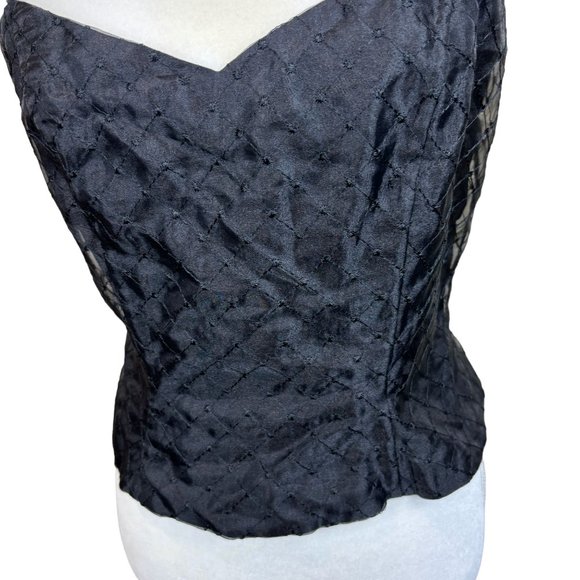 ZOLA Evening corset/bustier, size 6, diamond pattern, lined, zipper, quilted - Picture 2 of 7